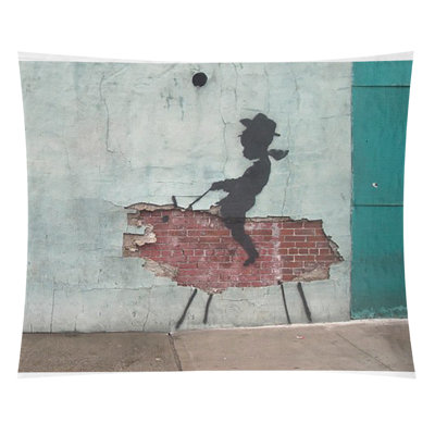 Tapisserie pour enfant en polyester rodeo cowboy