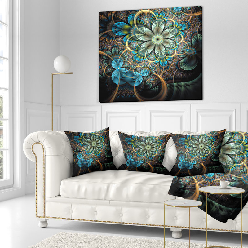 Coussin lombaire floral fractal