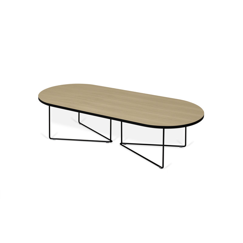 Oval Coffee Table, Light Oak Veneer 