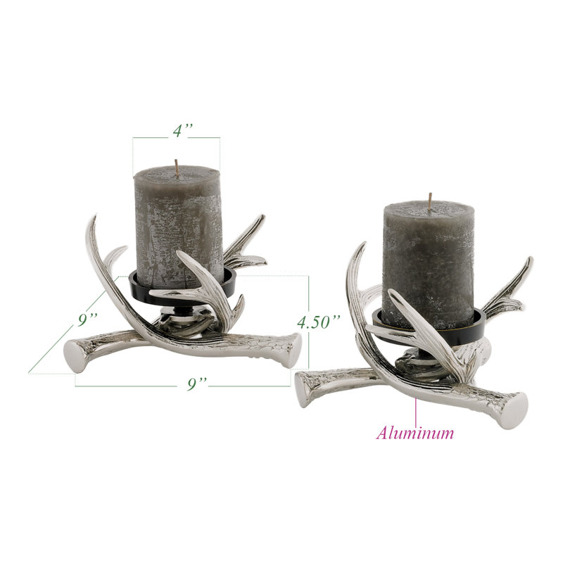 Petit chandelles en métal antler
