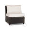 Canapé modulaire d'extérieur en osier de 93 po avec coussins Sunbrella Siesta Key