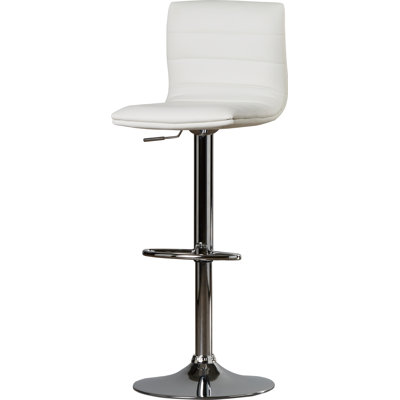 Aldo Swivel Upholstered Adjustable Height Counter Stool with Metal Frame