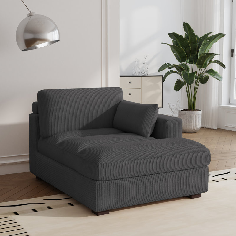 Bentura Chaise Lounge, Grey, Right Hand Facing