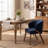 Upholstered Dining Chair with Wooden Legs-1130906502