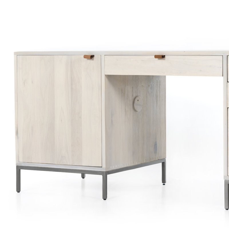 Trey Solid Wood Executive Desk, Dove Poplar