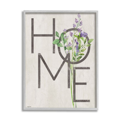Rustic Home Text Purple Lavender par Kyra Brown-impression d’art graphique