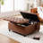 Leather Bench with Storage