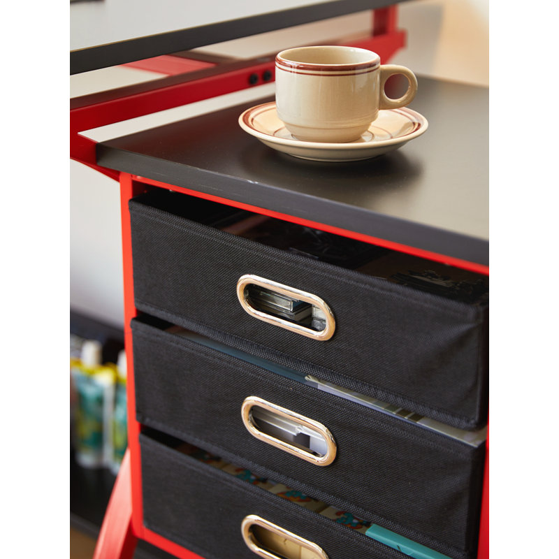 Drafting Table With Stool, Red
