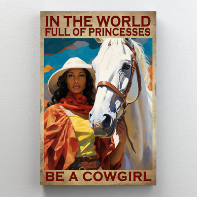 «Woman Be A Cowgirl», impression sur toile