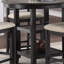 Ensemble de salle à manger élégant à hauteur de comptoir 5 pièces avec tablettes intégrées et chaises en bois-636194287-636194284-636194280