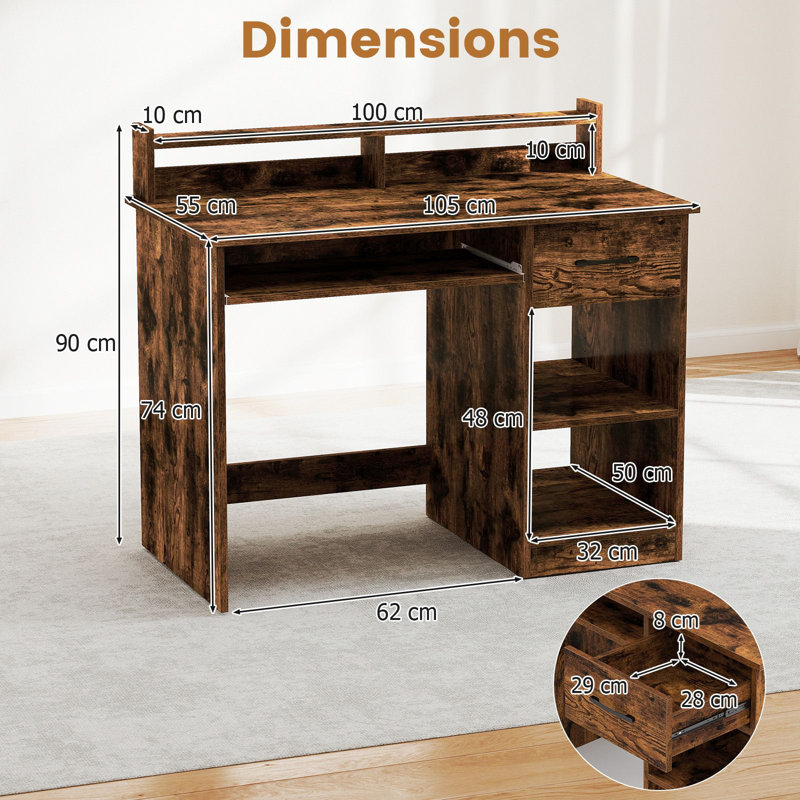 Computer Desk, Brown