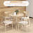 HOMCOM 35" Small Kitchen Table, Collapsible Drop Leaf Table For Small Spaces, Round Folding Dining Table With Solid Wood Legs For Kitchen, Dining Room, Oak Color
