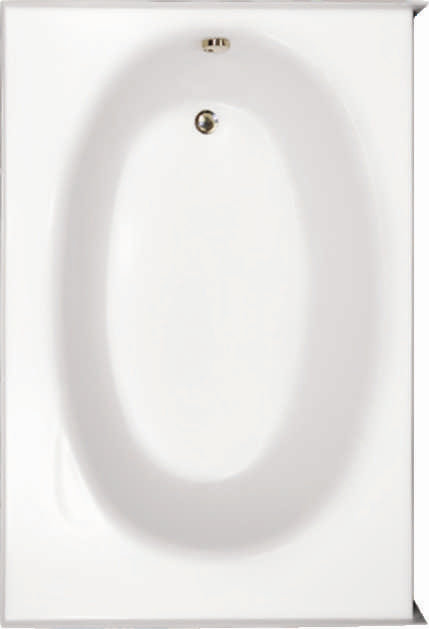 Kona 60'' L Soaking Bathtub, White, Right