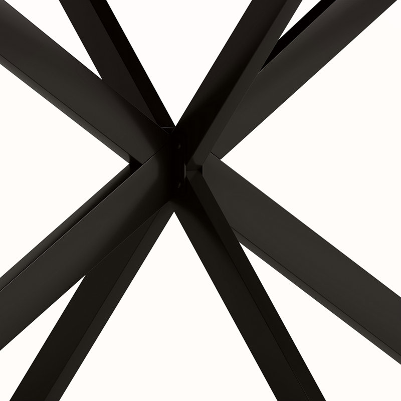 55.11'' - 70.86" Rectangular Stretch Dining Table, Gray/Black