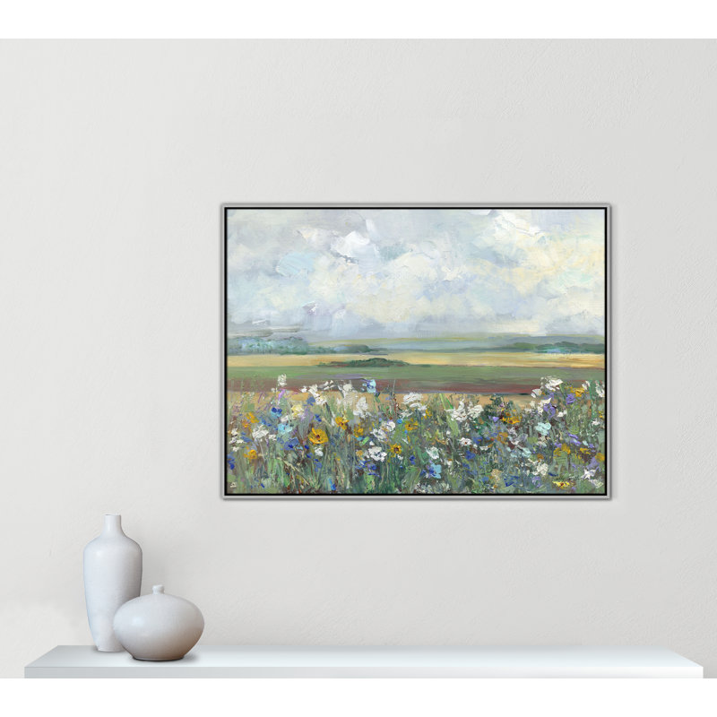 «Far Afield Print» par Sally Swatland, Argent argent, H 37,5 po x l 49,5 po