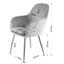 Taraji 46cm H Velvet Upholstered Metal Armchair-113191230-113191229