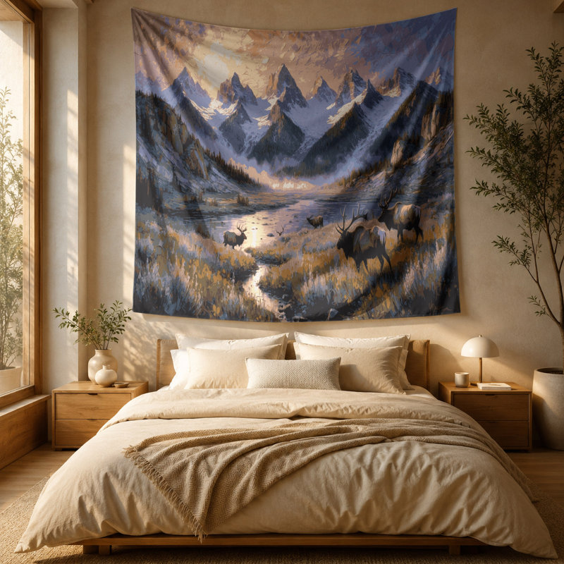 Tapisserie murale USA State Wyoming, 88 po x 104 po