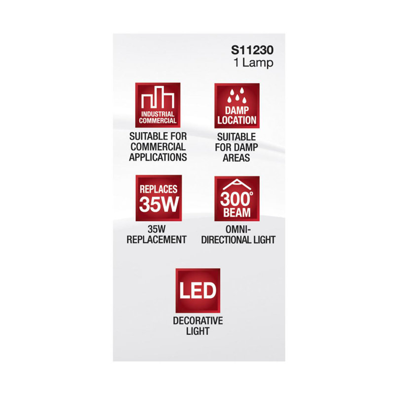3.5 Watt Clear LED Bulb, 3000K