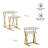 Mercer41 C-Shape Side End Table Set of 2