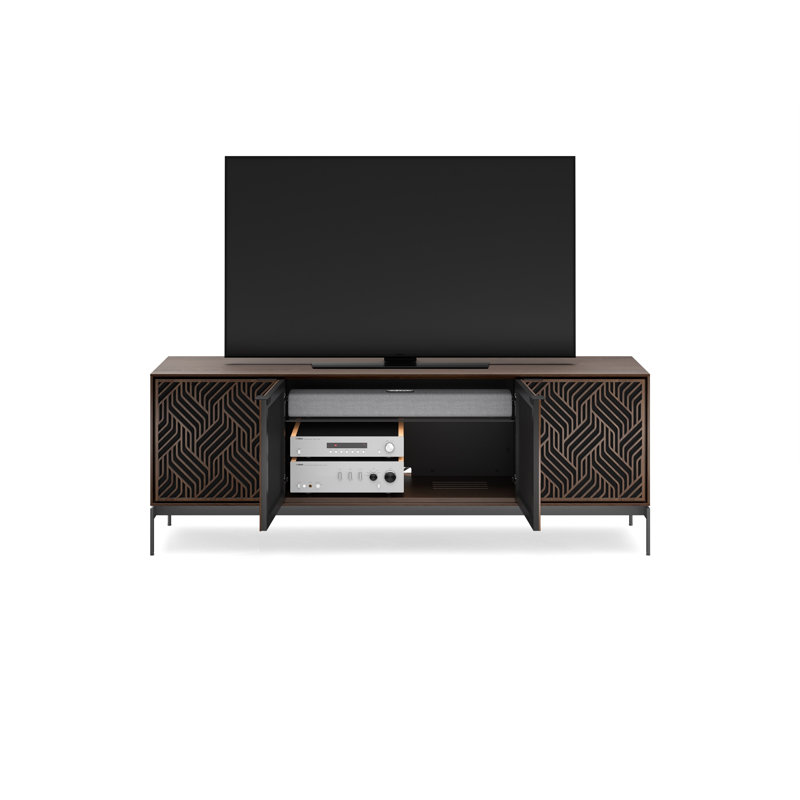 Elements - Cabinet with Console Base - Weave Door, Toasted Oak