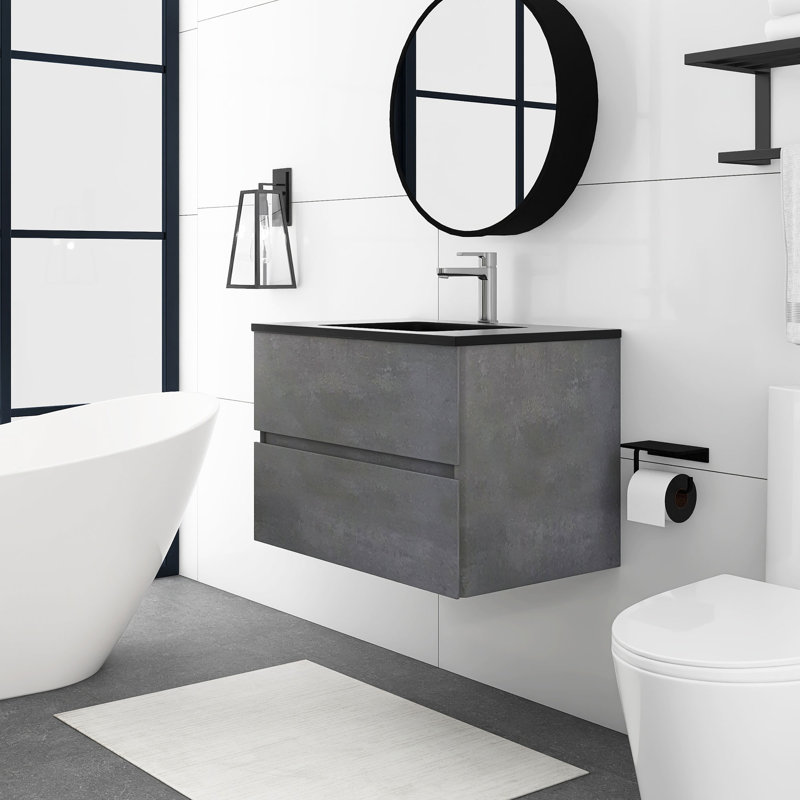 Ensemble de meuble-lavabo mural simple 30 po