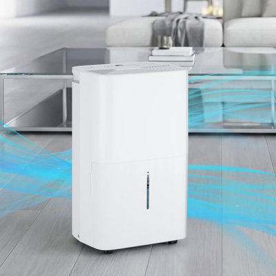 Déshumidificateur de 50 chopines pour 5 500 pieds carrés, portable avec filtre réutilisable et arrêt automatique pour la maison, le sous-sol et la salle de bain