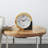 Metal Mechanical Tabletop Clock in Light Brown