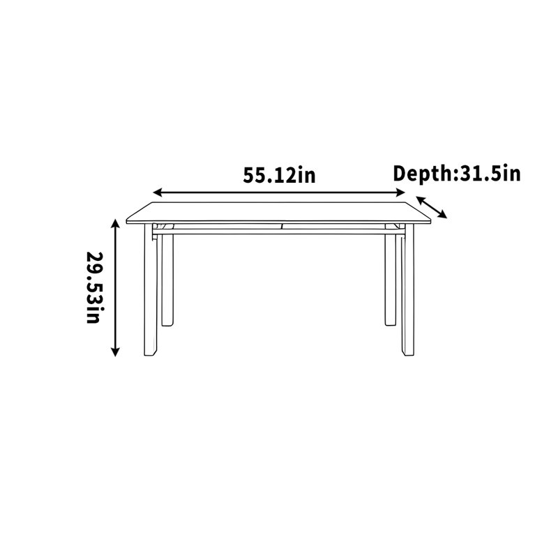 Granite desk with stainless steel and white waxwoo, 29.53" H x 55.12" W x 31.5" D