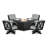 Braxton 5-Piece Deep Seating Swivel Conversation Set with Fire Pit Table-128126267-68603217