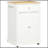 Rolling Kitchen Island Cart, Portable Serving Trolley Table With Drawer, Adjustable Shelf And 2 Towel Racks, Cream White