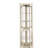 Lighted Corner Curio Cabinet - Display Case for Living Room, Antique Collectibles, Wine & Bar Glass Storage - Elegant Corner Design with Lights Included- White-606826617
