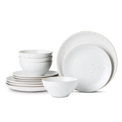 Stone Lain Lorie 12-Piece Dinnerware Set Stoneware