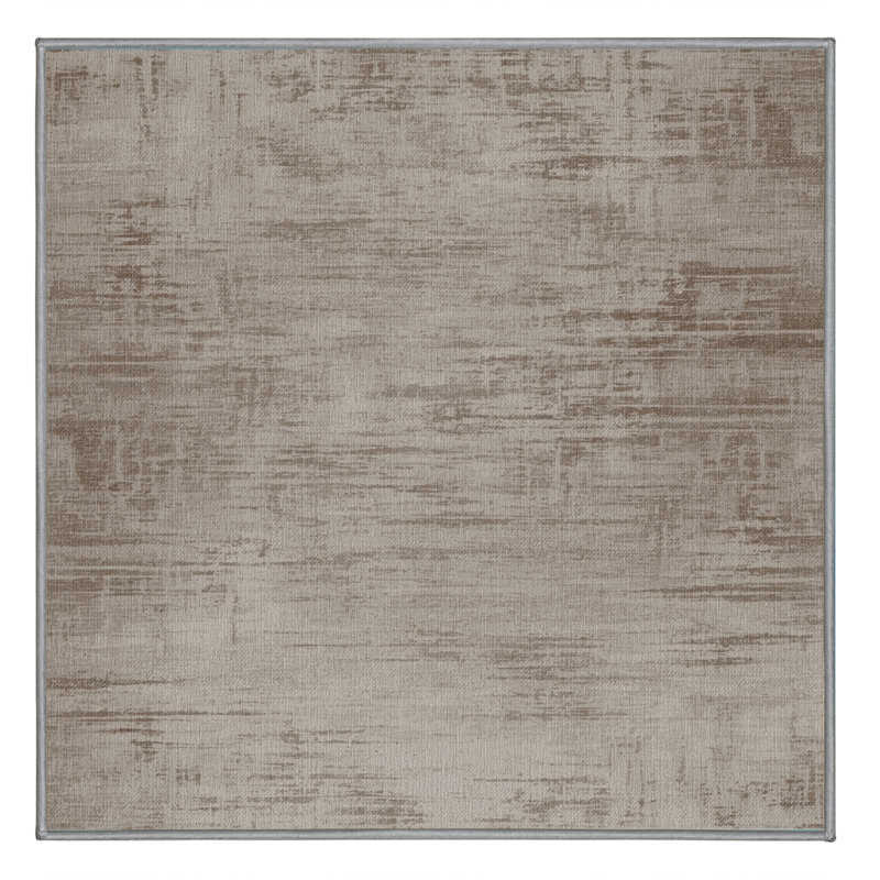 Machine Washable Abstract Gray Area Rug, Square 4'