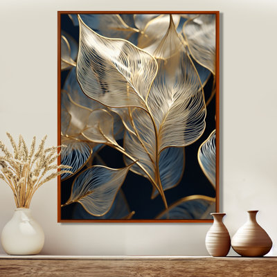 Golden Ginkgo Biloba Leaves - feuilles, impression d'art mural