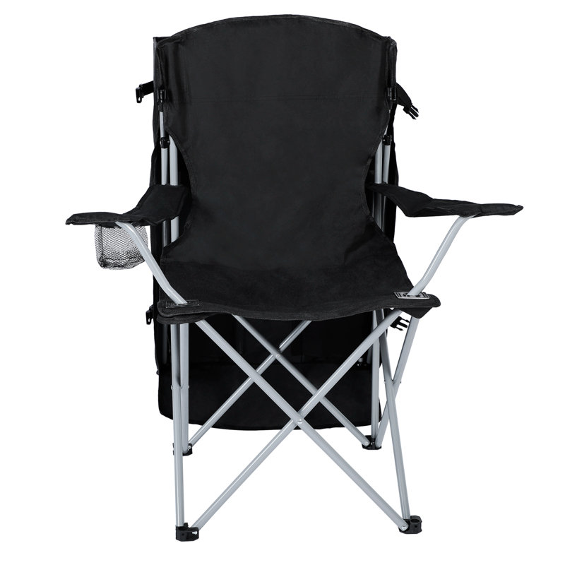 Chaise de camping portative avec parasol et porte-gobelet Minodor