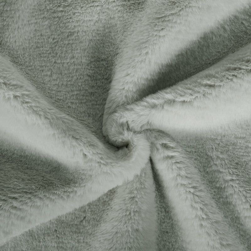 Solid Colour Faux Fur Pillow Cover, Moonstruck
