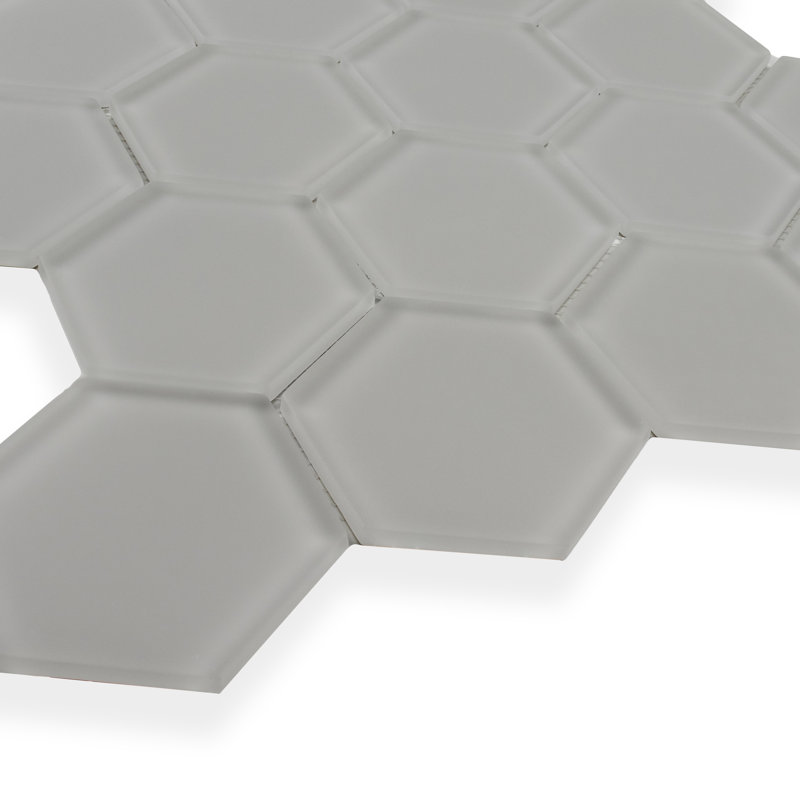 3" Beehive 10.25in.x11.75in. Glass Mosaic Tile, Marsh Matte