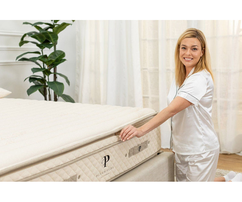 PlushBeds Botanical Bliss  Medium Organic Latex Mattress, Split California King, 10"