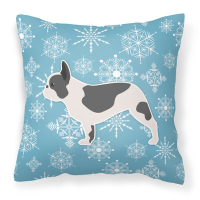 Coussin intérieur/extérieur en flocons d’hiver