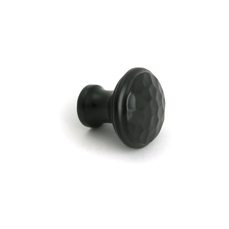Hammered Round Knob, Aged Bronze, 0.79" Knob Diameter