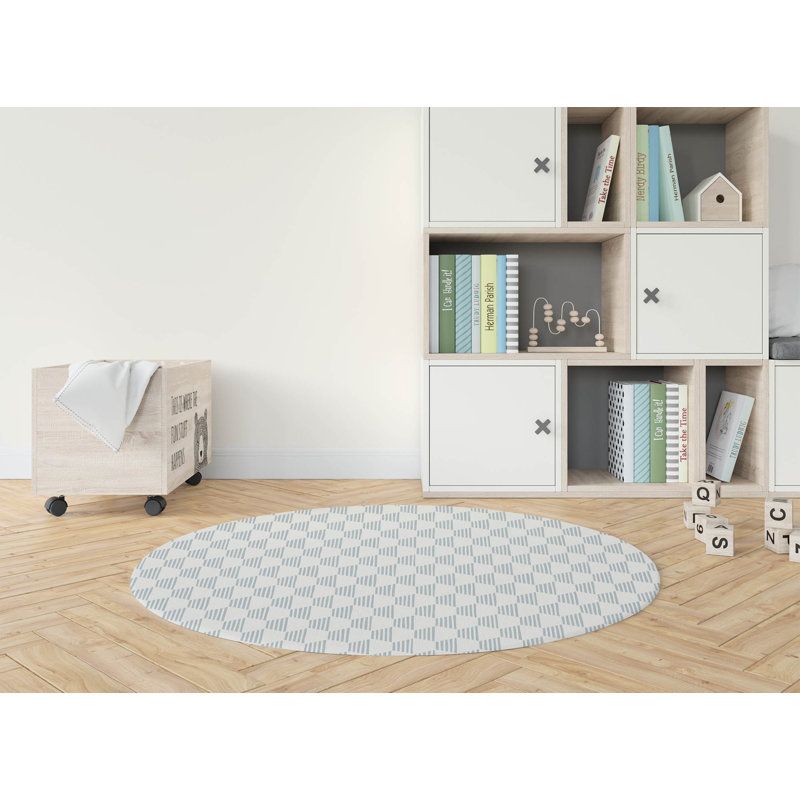 Tapis de jeu pour enfants Hexaline, Bleu ardoise / bleu