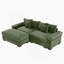 Canapé modulaire surdimensionné en forme de L 82,6 po Cloud, tissu en velours côtelé doux, avec méridienne, accoudoirs larges à assise profonde, conception ergonomique, 6 coussins décoratifs, assemblage facile, pour les salons, les salons, le vert-1745041646
