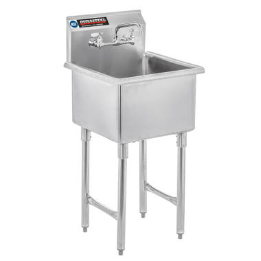 Commercial 18 Utility Sink w/ Faucet (Stainless Steel)