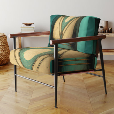 Datey - Fauteuil d'appoint géométrique abstrait en velours