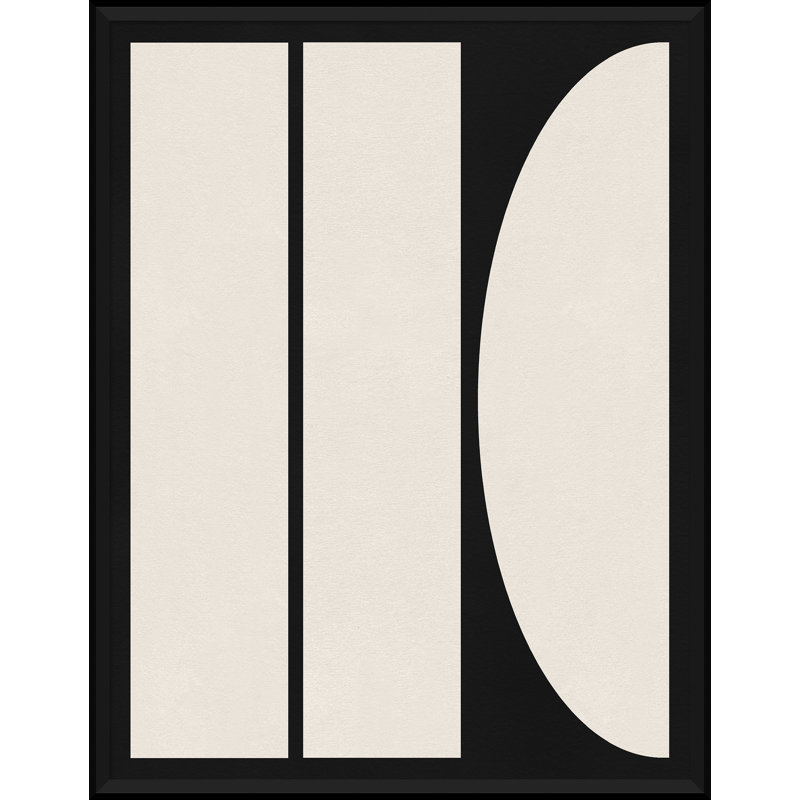 Graphic Shapes In Black And Cream 2 Print