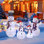 Décoration de Noël de bonhomme de neige 4 pièces