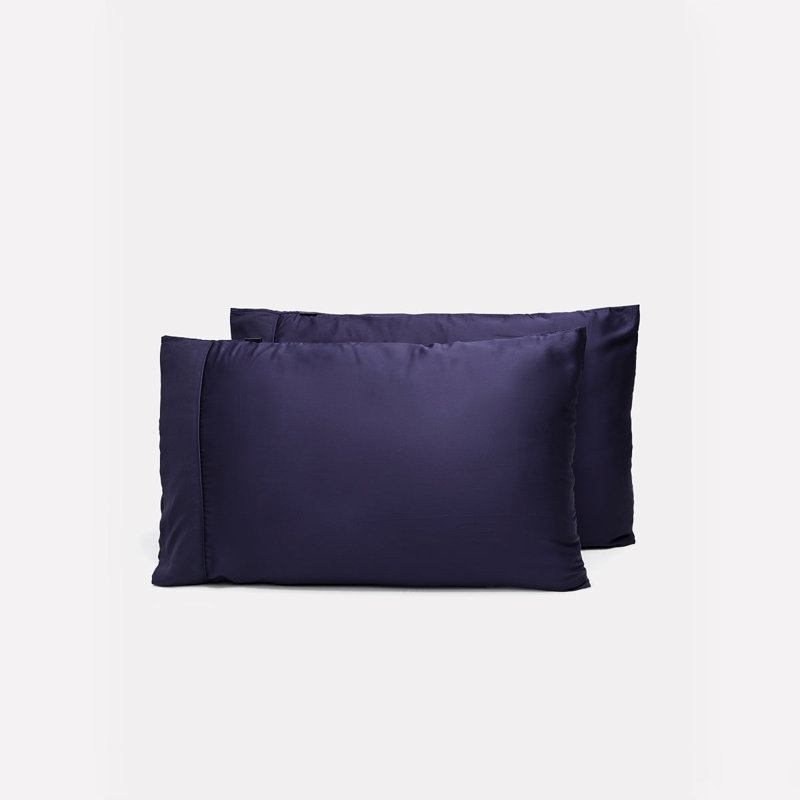 Taie d'oreiller en satin Signature, Lit double ‑ deux taies d'oreiller standard, Sauge