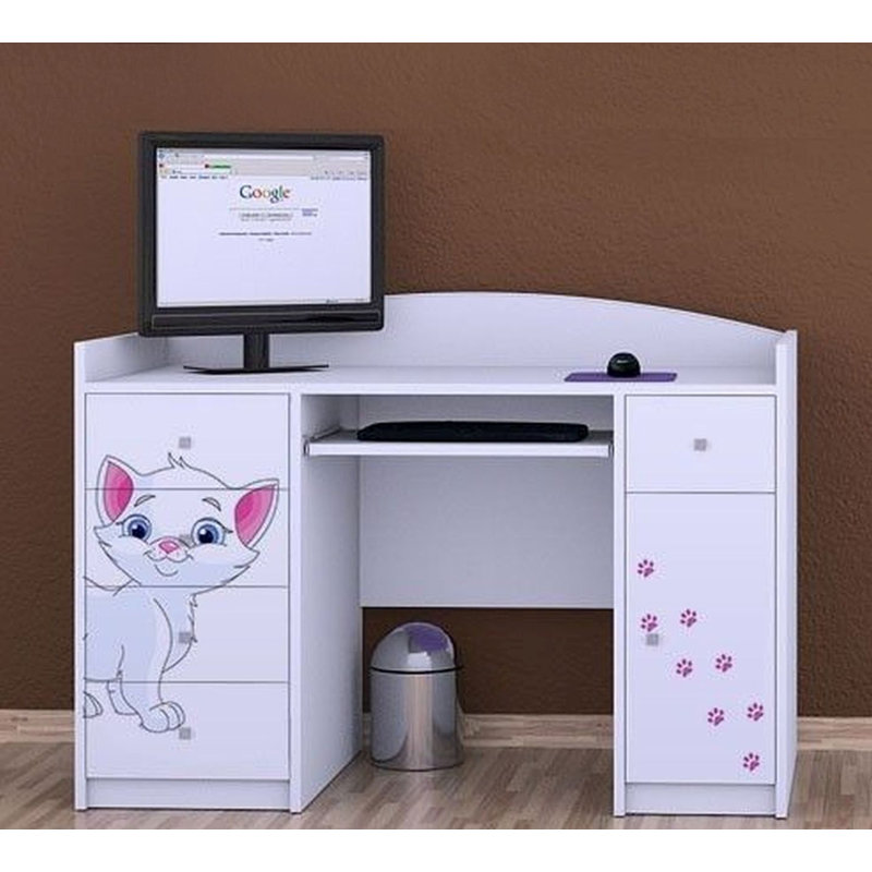 Bronwen 125cm Computer Desk, White