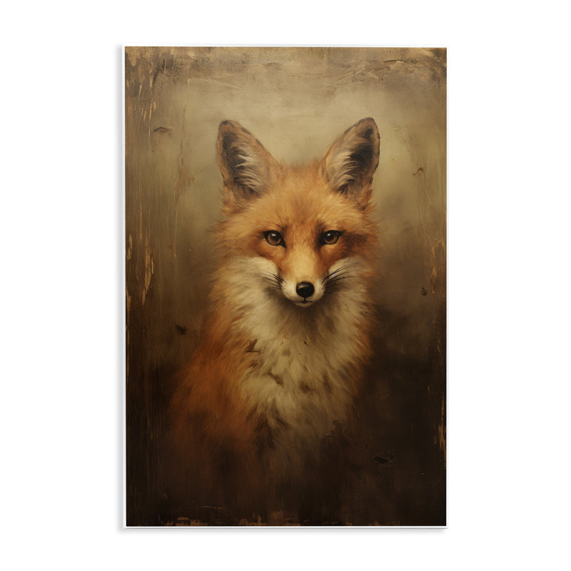 «Dark Fox Visage» par Petal Prints Design, H 19 po x l 13 po