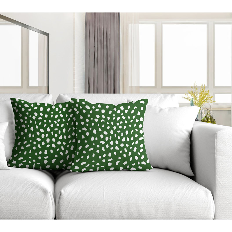 Coussin décoratif intérieur / extérieur, L 17 po x H 17 po, Vert